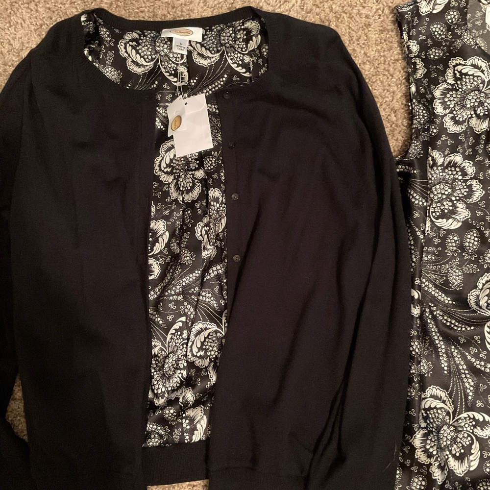 Talbots Lined Cardigan and Shell New With Tags